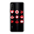 Полупрозрачный дизайнерский силиконовый чехол для Huawei Y9s Флаг Канады