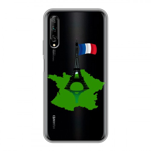 Полупрозрачный дизайнерский пластиковый чехол для Huawei Y9s Флаг Франции