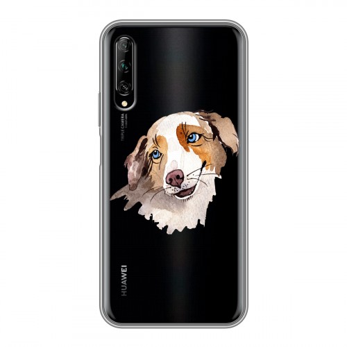 Полупрозрачный дизайнерский силиконовый чехол для Huawei Y9s Прозрачные собаки