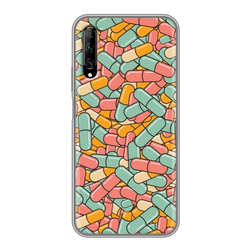 Дизайнерский пластиковый чехол для Huawei Y9s Разноцветные таблетки