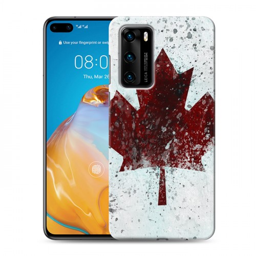 Дизайнерский пластиковый чехол для Huawei P40 флаг Канады