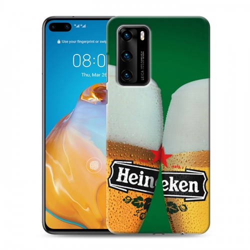 Дизайнерский пластиковый чехол для Huawei P40 Heineken