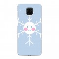 Дизайнерский силиконовый чехол для Xiaomi Redmi Note 9 Pro снежинка