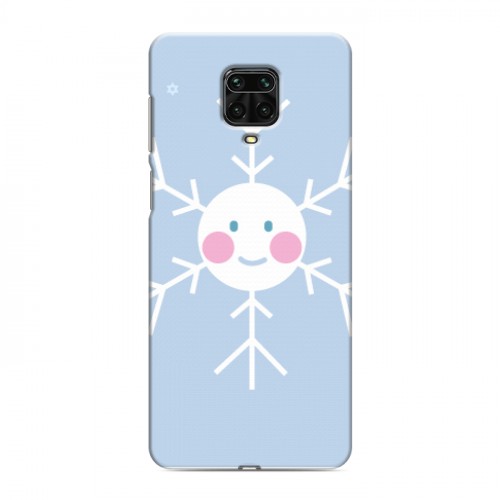 Дизайнерский силиконовый чехол для Xiaomi Redmi Note 9 Pro снежинка