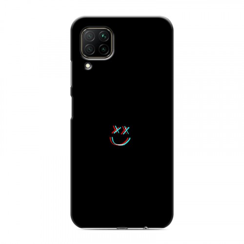 Дизайнерский силиконовый с усиленными углами чехол для Huawei P40 Lite Минимализм на черном