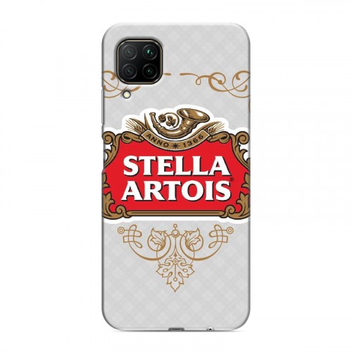 Дизайнерский силиконовый с усиленными углами чехол для Huawei P40 Lite Stella Artois