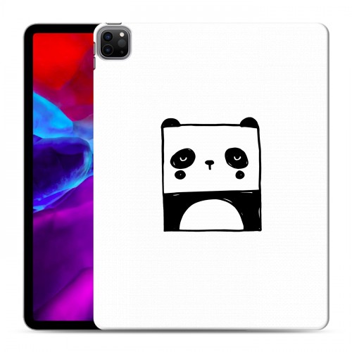 Полупрозрачный дизайнерский пластиковый чехол для Ipad Pro 12.9 (2020) Прозрачные панды - смайлики