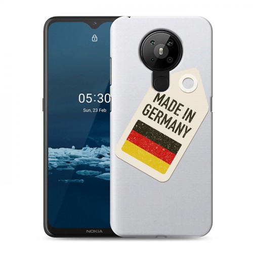 Полупрозрачный дизайнерский пластиковый чехол для Nokia 5.3 Флаг Германии