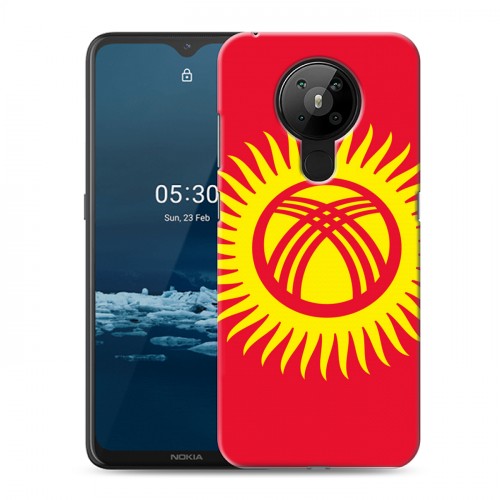 Дизайнерский пластиковый чехол для Nokia 5.3 Флаг Киргизии