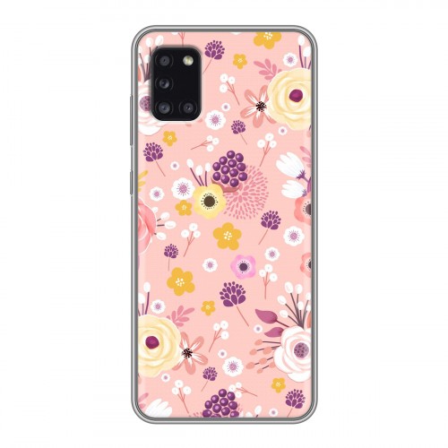 Дизайнерский силиконовый чехол для Samsung Galaxy A31 Причудливые цветы