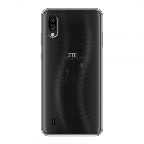 Полупрозрачный дизайнерский силиконовый чехол для ZTE Blade A5 (2020) Прозрачный космос