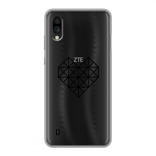 Полупрозрачный дизайнерский пластиковый чехол для ZTE Blade A5 (2020) Прозрачные сердечки