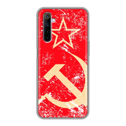 Дизайнерский силиконовый чехол для Realme 6 Флаг СССР 