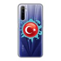 Полупрозрачный дизайнерский силиконовый чехол для Realme 6 Флаг Турции