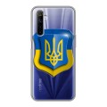 Полупрозрачный дизайнерский силиконовый чехол для Realme 6 Флаг Украины