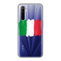 Полупрозрачный дизайнерский силиконовый с усиленными углами чехол для Realme 6 Флаг Италии