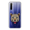 Дизайнерский силиконовый чехол для Realme 6 Прозрачные леопарды