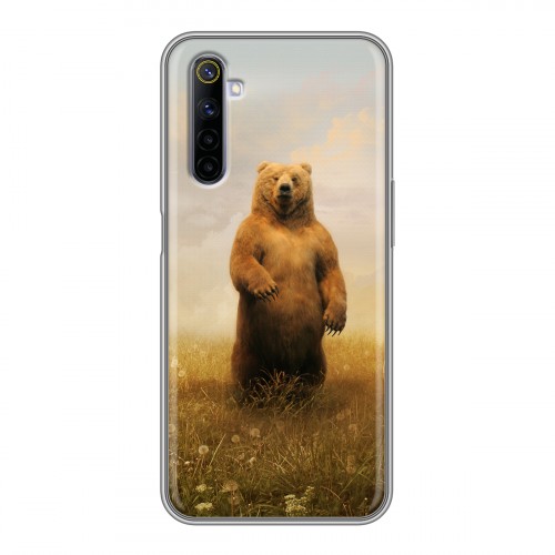 Дизайнерский силиконовый чехол для Realme 6 Медведи
