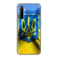 Дизайнерский силиконовый с усиленными углами чехол для Realme 6 Флаг Украины