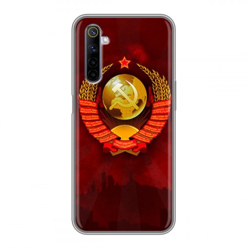 Дизайнерский силиконовый с усиленными углами чехол для Realme 6 Флаг СССР