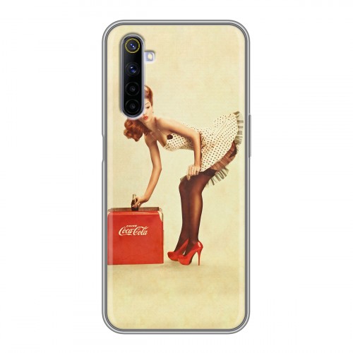 Дизайнерский силиконовый чехол для Realme 6 Coca-cola