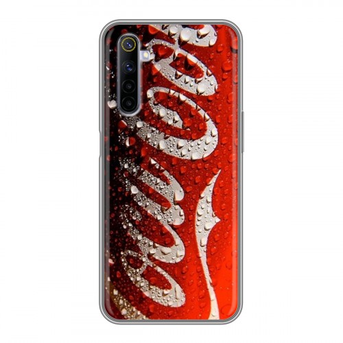 Дизайнерский силиконовый чехол для Realme 6 Coca-cola