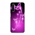Дизайнерский силиконовый чехол для Realme 6 Pro Бабочки фиолетовые