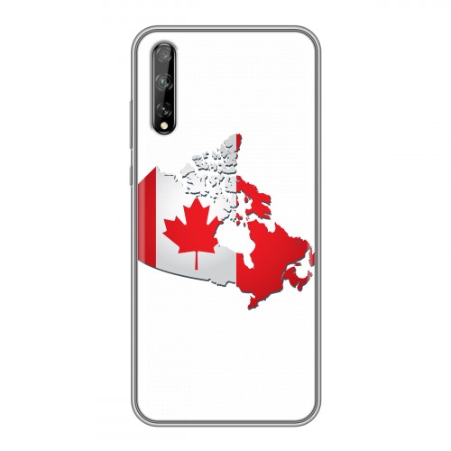 Дизайнерский силиконовый чехол для Huawei Y8p Флаг Канады