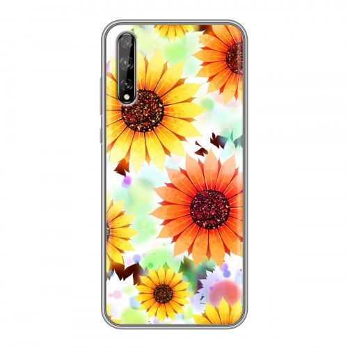 Дизайнерский силиконовый чехол для Huawei Y8p Органические цветы