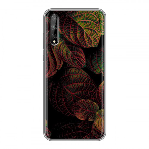 Дизайнерский силиконовый чехол для Huawei Y8p Нуарные листья