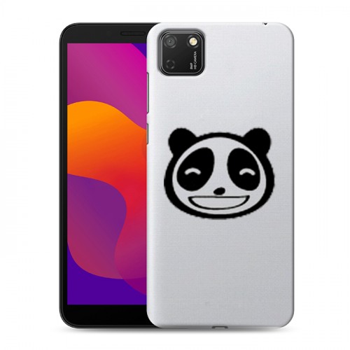 Полупрозрачный дизайнерский силиконовый чехол для Huawei Honor 9S Прозрачные панды - смайлики