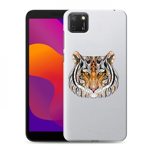 Полупрозрачный дизайнерский силиконовый чехол для Huawei Honor 9S Прозрачные тигры