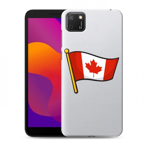 Полупрозрачный дизайнерский силиконовый чехол для Huawei Honor 9S Флаг Канады