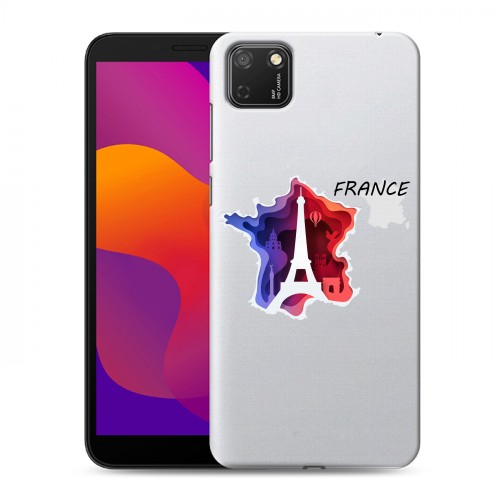 Полупрозрачный дизайнерский силиконовый чехол для Huawei Honor 9S Флаг Франции