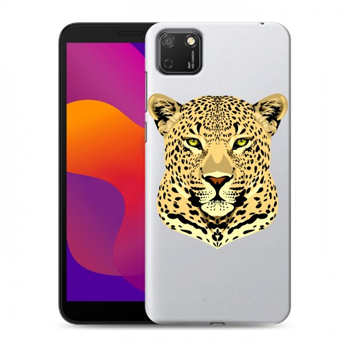 Дизайнерский силиконовый чехол для Huawei Honor 9S Прозрачные леопарды