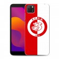 Дизайнерский силиконовый чехол для Huawei Honor 9S Red White Fans