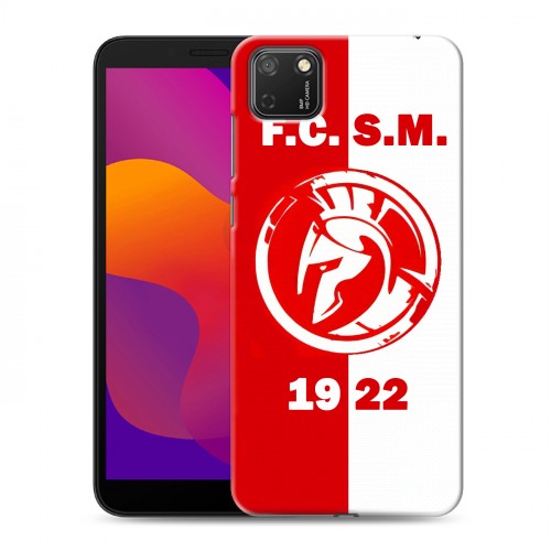 Дизайнерский силиконовый чехол для Huawei Honor 9S Red White Fans