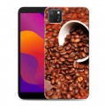 Дизайнерский силиконовый с усиленными углами чехол для Huawei Honor 9S кофе текстуры
