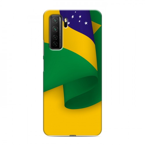 Дизайнерский силиконовый с усиленными углами чехол для Huawei Honor 30S Флаг Бразилии