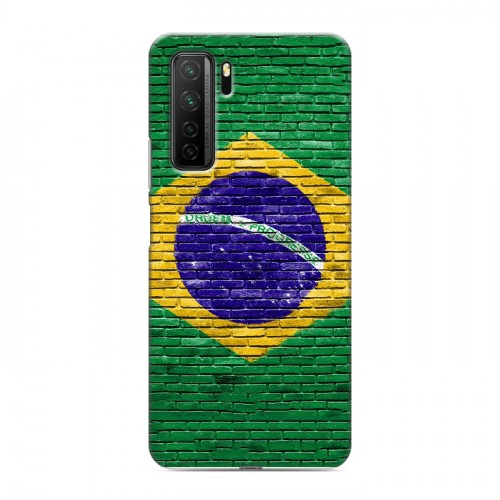Дизайнерский силиконовый с усиленными углами чехол для Huawei Honor 30S Флаг Бразилии