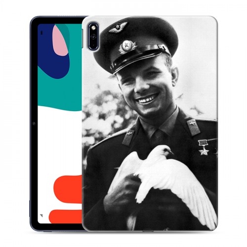 Дизайнерский силиконовый с усиленными углами чехол для Huawei MatePad Юрий Гагарин