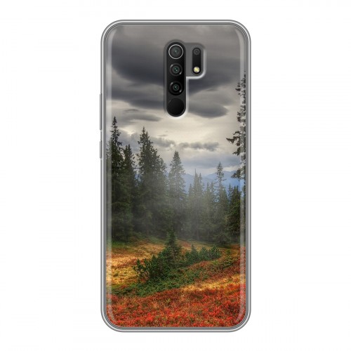 Дизайнерский силиконовый чехол для Xiaomi RedMi 9 лес