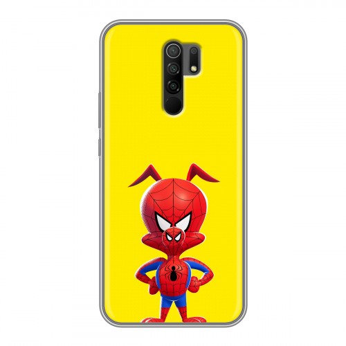 Дизайнерский силиконовый чехол для Xiaomi RedMi 9 Человек-паук : Через вселенные