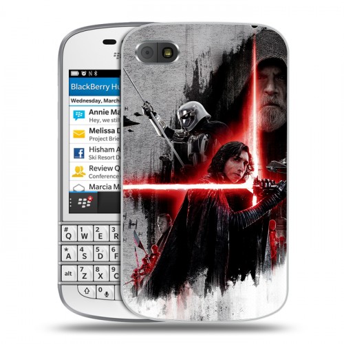 Дизайнерский пластиковый чехол для BlackBerry Q10 Star Wars : The Last Jedi