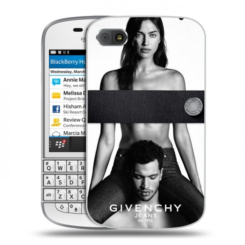Дизайнерский пластиковый чехол для BlackBerry Q10 Ирина Шейк
