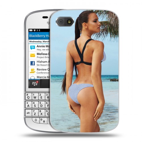 Дизайнерский пластиковый чехол для BlackBerry Q10 Ирина Шейк