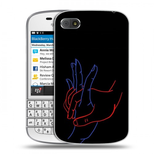 Дизайнерский пластиковый чехол для BlackBerry Q10 Неоновые образы