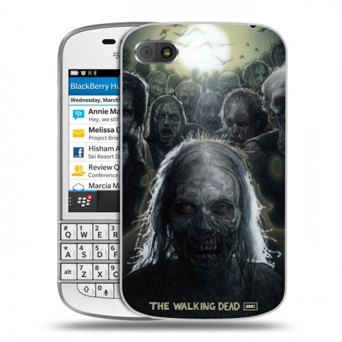 Дизайнерский пластиковый чехол для BlackBerry Q10 Ходячие мертвецы