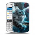 Дизайнерский пластиковый чехол для BlackBerry Q10 Кошки
