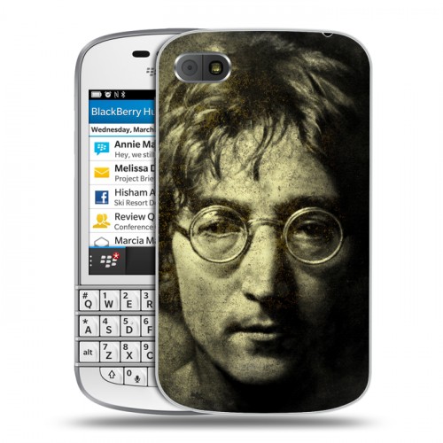Дизайнерский пластиковый чехол для BlackBerry Q10 Джон Леннон